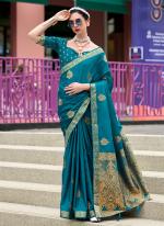 Pure Sattin Morpeach Festival Wear Weaving Saree